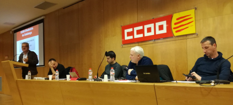 Josep Maria Hernández intervé a la jornada sobre el futur de l'automòbil foto: CCOO