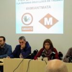 Roda de premsa Comitè d'mpresa de Metro sobre l'amiant foto: Tomeu Ferrer