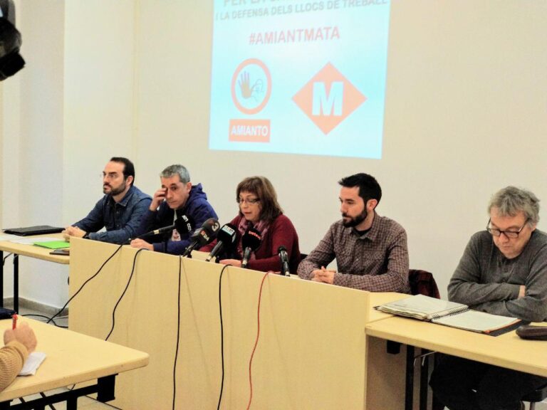 Roda de premsa del comitè d'empresa de Metro de Barcelona foto: Tomeu Ferrer