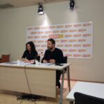 Romina Garcia i Ricard Bellera en la presentació de l'estudi de CCOO, foto: CCOO