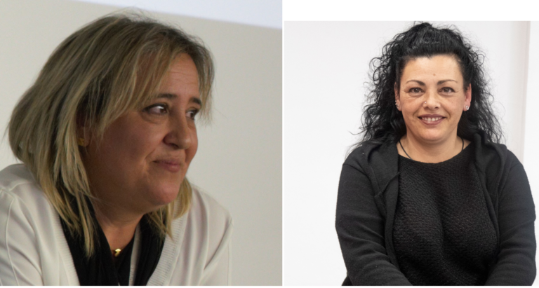 Yolanda Navarro (CCOO) i Maite Jiménez (UGT)