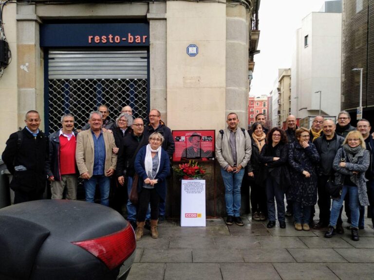 Delegació CCOO homenatre a Saovador Seguí foto: Tomeu Ferrer