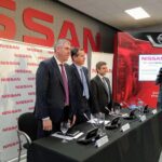 De los Mozos, Ficchy i Alonso, directius de Nissan a l'inici e la roda de premsa foto: Tomeu Ferrer