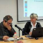 Dominique Méda, en la conferència pronunciada a Barcelona foto: Tomeu Ferrer