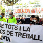 Capçalera de la manifestació dels treballadors de Metro foto:Tomeu Ferrer