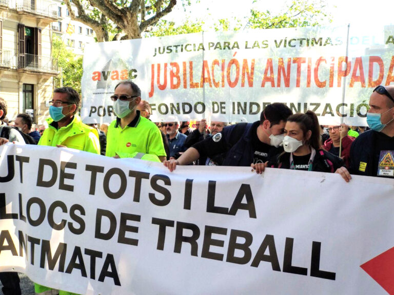 Capçalera de la manifestació dels treballadors de Metro foto:Tomeu Ferrer