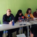 Els representants sindicals, en roda de premsa | Foto: CCOO