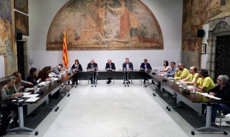 Reunió del president Torra amb el MUCE al Palau de la Generalitat | Foto: Generalitat de Catalunya