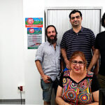 D'esquerra a dreta, Antonio Cortés, Ramón Vargas, Leo Manceras i Sonia Rodriguez, l'equip impulsor de Fica Calí foto: Tomeu Ferrer