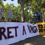 Manifestació dels riggers abans del Sònar foto: CatalunyaPlural