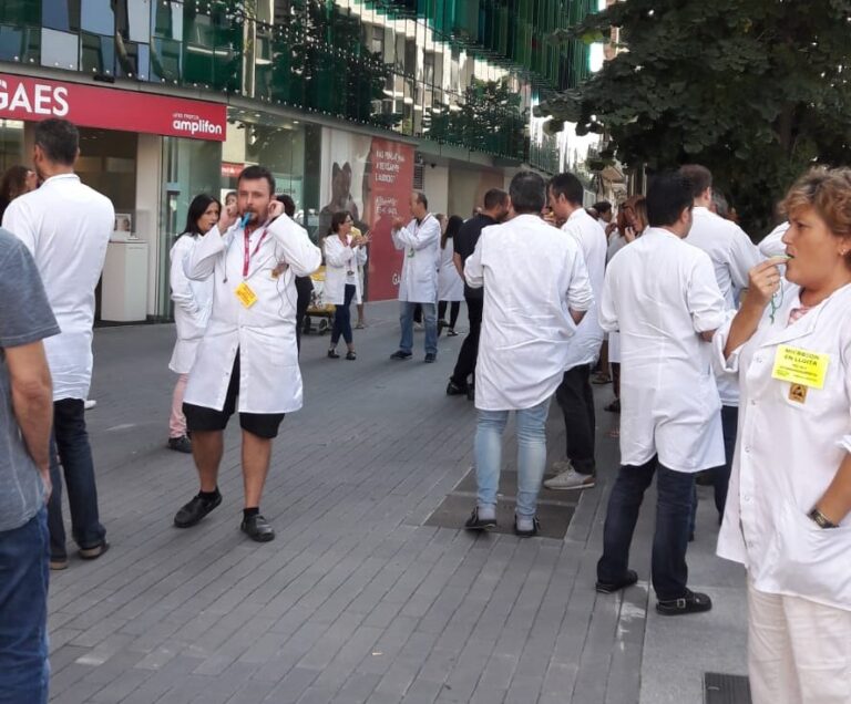 Protesta de treballadors contra l'ERO del grup GAES foto: CCOO