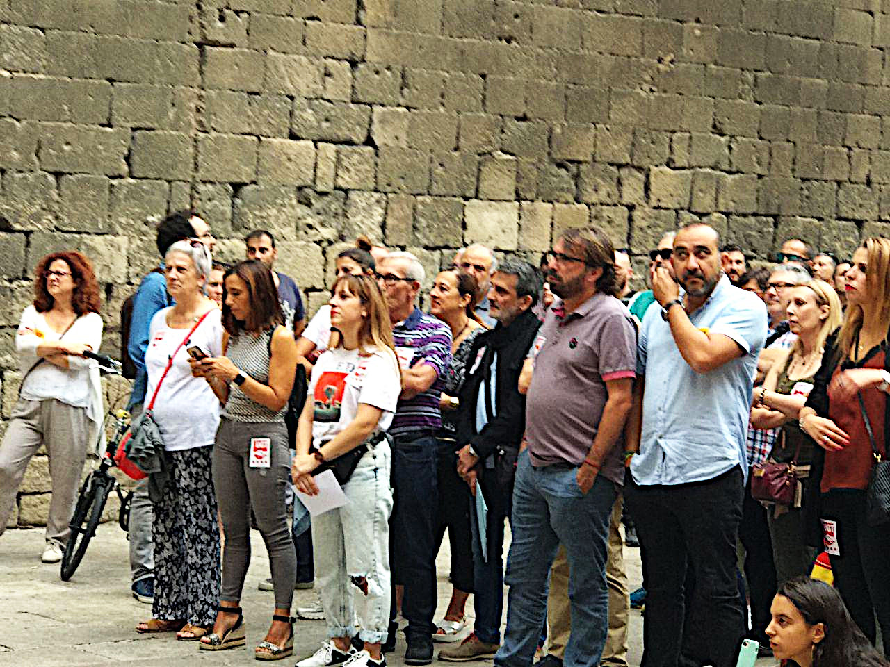 Els líders de CCOO i UGT en la concentració sindical en la jornada de lluita pel clima foto: Tomeu Ferrer