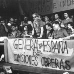 Imatge de la històrica assemblea de Sant Medir del 1976 amb Marcelino Camacho