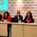 Fany Galeas, Paula Santos, Carles Bertran, Isabel Valle i Toni Mora, durant la roda de premsa de presentació de la campanya foto: Tomeu Ferrer