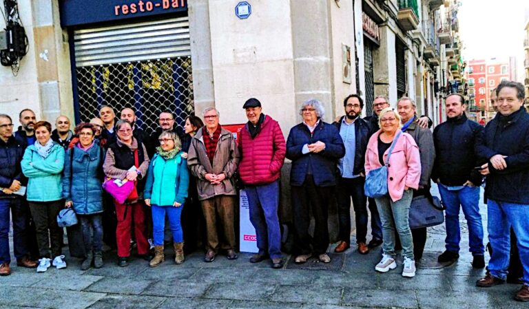 Homenatge de CCOO en el 97 aniversari de la mort de Salvador Seguí foto: Tomeu Ferrer