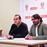 Javier Pacheco, secretari general de CCOO i Camil Ros, secretari general de la UGT en la presentació de l'1 de maig de 2019 foto: Tomeu Ferrer