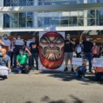 Concentració treballadors de Nissan davant del consolat del Japó a Barcelona foto: comitès empresa Nissan