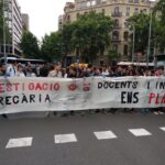 Protesta de professors associats, ara fa un any | Foto: Doctorands en lluita