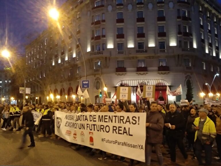 Manifestació de treballadors de Nissan