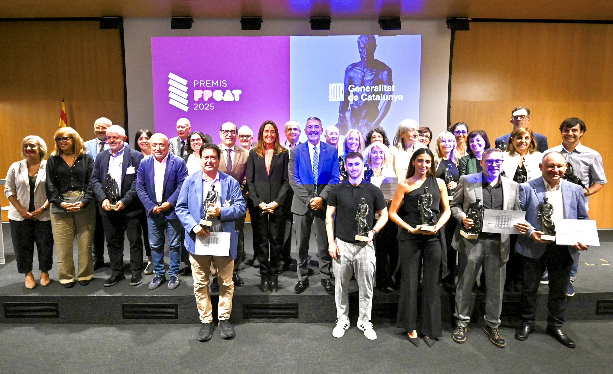 Foto de família dels guardonats amb els Premis FPCAT 2026. | Foto: cedida.
